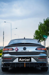 Volkswagen Arteon SE R-LINE & SEL Premium R-LINE 4MOTION 2019 2020 2021 2022 2023 with Aftermarket Parts - Rear Lip Spoiler Dry Pre-preg Carbon Fiber from Karbel Carbon